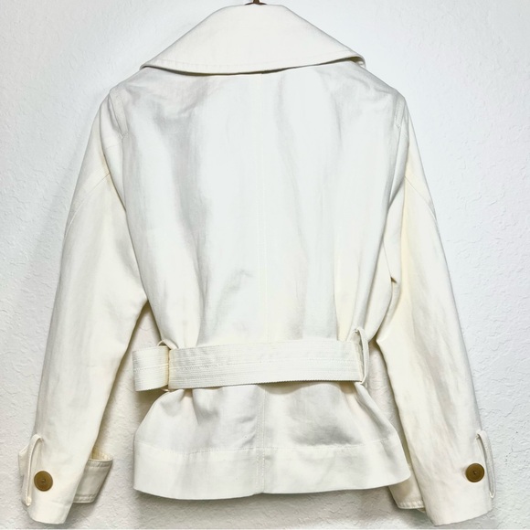 Vince Linen Blend Cropped Belted Jacket – Size XS – $495 Retail - Picture 10 of 12